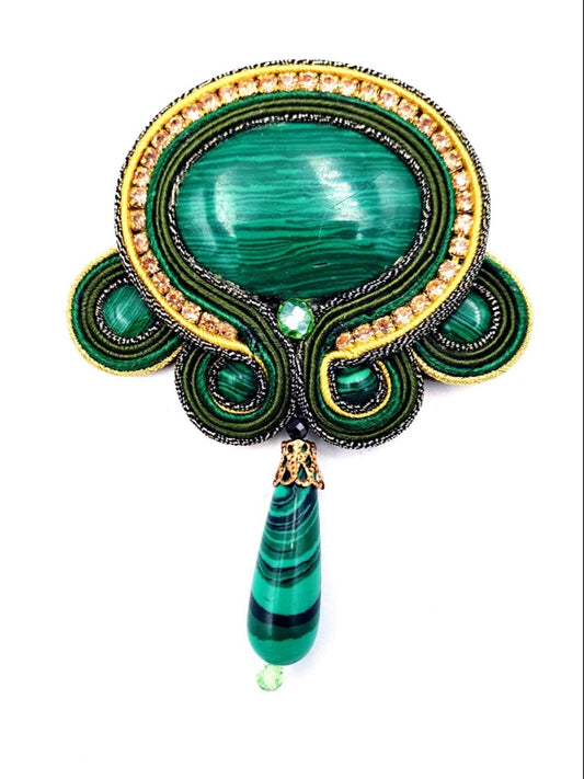 Malachite Broche